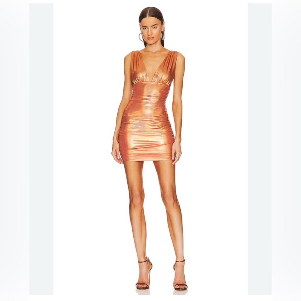 NWT Superdown kerrie deep v dress sz M
